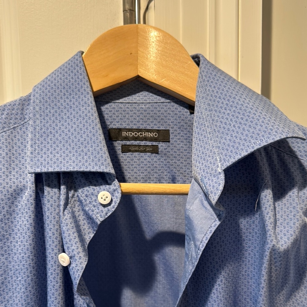 Indochino Blue Dress Shirt for Men